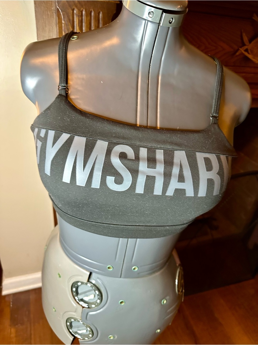 Gymshark Black Logo Crop Sports Bra